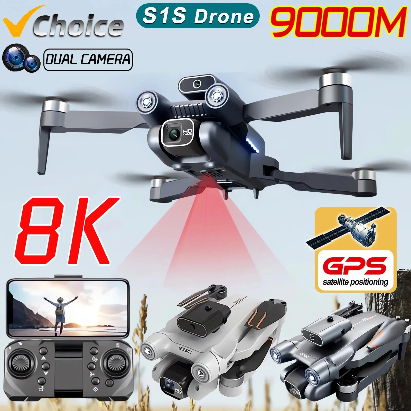 Nowy S1S 5G GPS Drone Camera 8 – Drone Camera Mount recenzja i cena